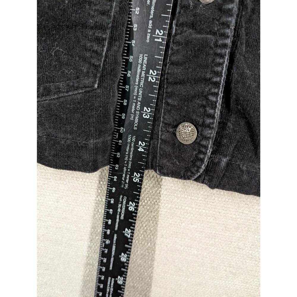 Chico's Corduroy Jacket Size 1 Black Button Up -T0224 - Picture 5 of 6